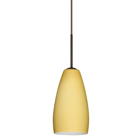 Besa Lighting Besa Chrissy Pendant Bronze Vanilla Matte 1x40W Halogen 1BC-1509VM-HAL-BR
